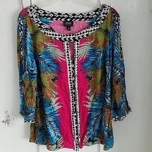 Hawaiian/ floral print blouse